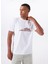 Bisiklet Yaka Baskılı Beyaz Erkek T-Shirt M5WM-TST1586 3
