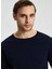 Bisiklet Yaka Lacivert Giza Pamuk Triko T-Shirt 4