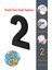 Yapışkanlı Kapı Numarası, Küçük Boy, Siyah, 50 Mm, 2 Rakam, 1 Adet 1