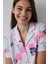 Optik Beyaz Hello Kitty Ekoseli Gömlek Yaka Kısa Kol Pijama Takımı 2