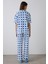 Ekoseli Rhea Gingham Gömlek Yaka Pamuklu Kısa Kollu Pijama Takımı 4