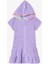 Eflatun Kız Çocuk Sweat Pastel Fermuarlı Kısa Kol Havlu Kaftan 1