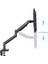Nb G45 Gas Spring Monitör Kol Aparatı 27-40'' Ekran 2-12KG Taşıma Ayarlanabilir Ergonomik Kol Vesa 6