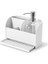 Sabun Pompalı Sling Lavabo Rafı Beyaz Renk 22X18 cm 2
