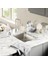 Sabun Pompalı Sling Lavabo Rafı Beyaz Renk 22X18 cm 6