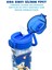 500ML Sonic The Hedgehog Silikon Pipetli Kulplu Su Şişesi, Mavi 4