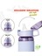 500ML Pipetli Silikon Gövdeli Ölçü Skalalı Tritan Su Matara Mor 4