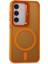Samsung Galaxy S24 Flet Lens Magsafe Kapak - Turuncu Ferrg 1