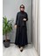Omuz Düğme Detaylı Bluz Siyah T25Y-6067 1