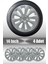 Kia Rio Picanto Cerato 14" Inç Uyumlu 4 Adet 1 Takım Gri Kırılmaz Esnek Jant Kapağı 019 1