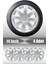 Renault Fluance Scenic Laguna 14" Inç Uyumlu 4 Adet 1 Takım Gri Kırılmaz Esnek Jant Kapağı 025 1