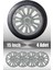 Opel Corsa Astra Vectra 15" Inç Uyumlu 4 Adet 1 Takım Gri Kırılmaz Esnek Jant Kapağı 010 1