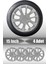 Fiat Palio Albea Linea 15" Inç Uyumlu 4 Adet 1 Takım Gri Kırılmaz Esnek Jant Kapağı 031 1