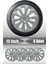 Renault Clio Symbol Megane 15" Inç Uyumlu 4 Adet 1 Takım Gri Kırılmaz Esnek Jant Kapağı 019 1