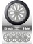 Fiat Punto Doblo Fiorino 15" Inç Uyumlu 4 Adet 1 Takım Gri Kırılmaz Esnek Jant Kapağı 027 1