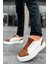 J169 Thorn Ortopedik Taban Günlük Cilt Erkek Sneaker Spor Ayakkabı Cbt Taba/beyaz 1