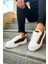J169 Thorn Ortopedik Taban Günlük Cilt Erkek Sneaker Spor Ayakkabı Cbt Beyaz/taba 4