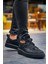 J159 Saturn Ortopedik Taban Günlük Cilt Erkek Sneaker Spor Ayakkabı Cst Siyah 4