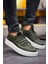 J159 Saturn Ortopedik Taban Günlük Cilt Erkek Sneaker Spor Ayakkabı Cbt Haki 1