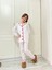 Kız Çocuk Kalpli Önden Düğmeli Pamuklu Pijama Takımı 7/8-8/9-9/10 Yaş 1