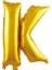 Vitrini K Harfi 16 Inç Gold Renk Folyo Balon 36 cm (Altın) 1