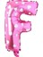 Vitrini F Harfi 16 Inç Pembe Kalpli Renk Folyo Balon 36 cm (Pembe) 1