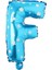Vitrini F Harfi 16 Inç Mavi Yıldızlı Renk Folyo Balon 36 cm (Mavi) 1