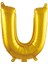 Vitrini U Harfi 16 Inç Gold Renk Folyo Balon 36 cm (Altın) 1