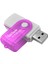 Pc Için USB Sd Kart Okuyucu, Micro Sd Karttan USB Adaptörüne, Kamera Için Ms Duo/micro Ms Kart Okuyucu Hafıza Kartı Okuyucu, Pc/dizüstü Bilgisayar Için Kart Okuyucu Mor 1