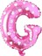 Vitrini G Harfi 16 Inç Pembe Kalpli Renk Folyo Balon 36 cm (Pembe) 1