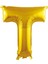 Vitrini T Harfi 16 Inç Gold Renk Folyo Balon 36 cm (Altın) 1