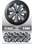 Skoda Fabia Octavia Rapid 15" Inç Uyumlu 4 Adet 1 Takım Gri Siyah Jant Kapağı 045 1
