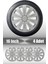 Peugeot Rifter Expert 16" Inç Uyumlu 4 Adet 1 Takım Gri Kırılmaz Esnek Jant Kapağı 040 1