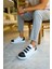 J251 Mirror Furry Ortopedik Taban Günlük Cilt Erkek Sneaker Spor Ayakkabı Cbt Beyaz/siyah 1