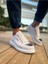 J175 Mirror Ortopedik Taban Günlük Cilt Erkek Sneaker Spor Ayakkabı Cbt Beyaz 4