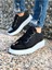 J251 Mirror Ortopedik Taban Günlük Cilt Erkek Sneaker Spor Ayakkabı Cbt Siyah 2