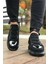 J251 Mirror Suede Ortopedik Taban Günlük Süet Erkek Sneaker Spor Ayakkabı Sst Siyah 3
