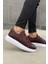 J251 Mirror Ortopedik Taban Günlük Cilt Erkek Sneaker Spor Ayakkabı Cbt Bordo 2