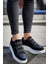 J251 Mirror Suede Ortopedik Taban Günlük Süet Erkek Sneaker Spor Ayakkabı Sbt Siyah 1