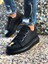 J251 Mirror Ortopedik Taban Günlük Cilt Erkek Sneaker Spor Ayakkabı Cst Siyah 2