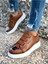 J251 Mirror Ortopedik Taban Günlük Cilt Erkek Sneaker Spor Ayakkabı Cbt Taba 2