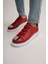 J251 Mirror Ortopedik Taban Günlük Cilt Erkek Sneaker Spor Ayakkabı Cbt Kırmızı 1