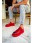 J251 Mirror Ortopedik Taban Günlük Cilt Erkek Sneaker Spor Ayakkabı Ckt Kırmızı 1