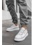 J253 Mirror Non Ortopedik Taban Günlük Cilt Erkek Sneaker Spor Ayakkabı Cbt Beyaz 1