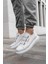 J253 Mirror Non Ortopedik Taban Günlük Cilt Erkek Sneaker Spor Ayakkabı Cbt Beyaz 2