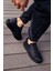 J253 Mirror Non Ortopedik Taban Günlük Cilt Erkek Sneaker Spor Ayakkabı Cst Siyah 4