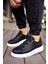 J253 Mirror Non Ortopedik Taban Günlük Cilt Erkek Sneaker Spor Ayakkabı Cbt Siyah 2
