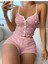 Kadın Pembe Kalpli Askılı Şortlu Pijama Takım 6654 1