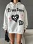 3 Iplik Şardonlu Oversize Compact True Baskılı Sweat Beyaz 4