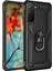 Samsung Galaxy S21 Kılıf Sofya Yüzüklü Silikon Kapak - Siyah Svlrs 1
